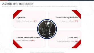 Awards And Accolades Smart Security Systems Company Profile Ppt Show Example Introduction
