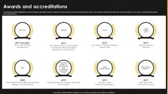 Awards And Accreditations Kantar Company Profile Ppt Show Graphics Tutorials