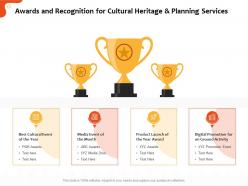 Awards and recognition for cultural heritage and planning services ppt templates