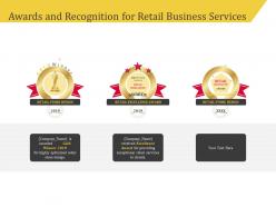 Awards and recognition for retail business services ppt file slides