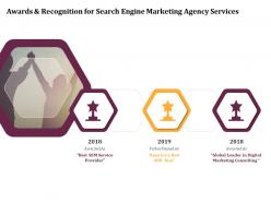 Awards and recognition for search engine marketing agency services ppt model