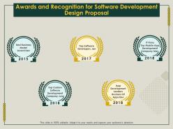 Awards and recognition for software development design proposal ppt file design