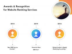 Awards and recognition for website ranking services ppt powerpoint skills