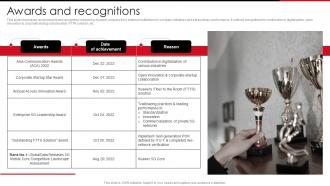 Awards And Recognitions Ppt Sample Huawei Company Profile CP SS