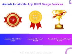 Awards For Mobile App Ui UX Design Services Ppt Powerpoint Presentation Templates