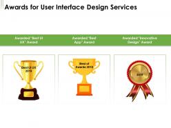 Awards for user interface design services ppt powerpoint presentation summary