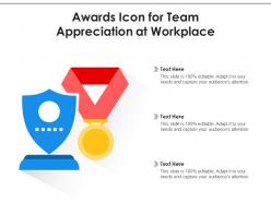 Awards icon for team appreciation at workplace