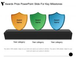 Awards prize powerpoint slide for key milestones ppt diagrams