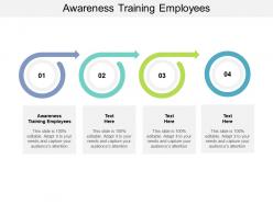 Awareness training employees ppt powerpoint presentation background cpb