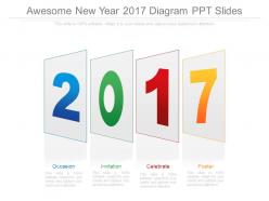 Awesome new year 2017 diagram ppt slides