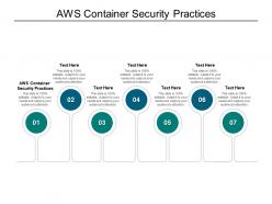 Aws container security practices ppt powerpoint presentation pictures infographic cpb