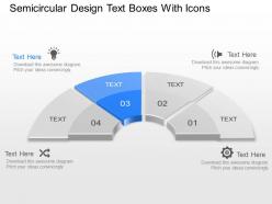 Ax semicircular design text boxes with icons powerpoint template