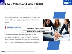 Axa values and vision 2019