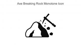 Axe Breaking Rock Monotone Icon In Powerpoint Pptx Png And Editable Eps Format
