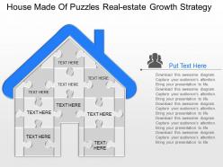 Ay house made of puzzles realestate growth strategy powerpoint template
