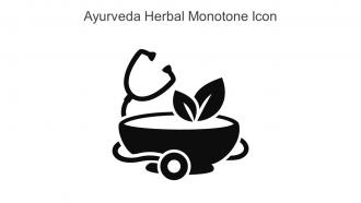 Ayurveda Herbal Monotone Icon In Powerpoint Pptx Png And Editable Eps Format