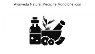 Ayurveda Natural Medicine Monotone Icon In Powerpoint Pptx Png And Editable Eps Format