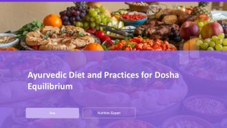 Ayurvedic Diet And Practices For Dosha Equilibrium PPT Summary AT