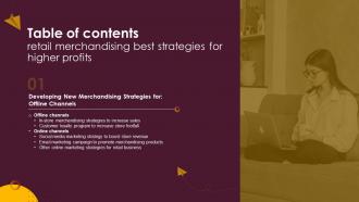 B120 Table Of Contents Retail Merchandising Best Strategies For Higher Profits