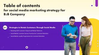 B129 Table Of Contents For Social Media Marketing Strategy Social Media Marketing Strategy