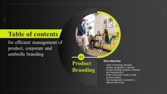 B132 Table Of Contents For Efficient Management Of Product Corporate And Umbrella Branding