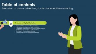 B140 Execution Of Online Advertising Tactics For Effective Marketing Table Of Contents