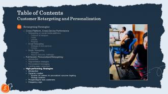 B172 Table Of Contents Customer Retargeting And Personalization