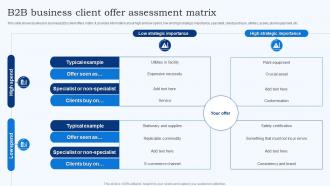B2B Business Client Offer Assessment Matrix