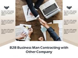 B2b business man contracting with other company