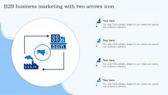 B2B Business Marketing With Two Arrows Icon