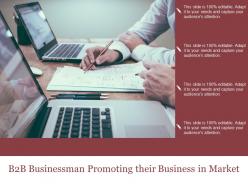 B2b businessman promoting their business in market