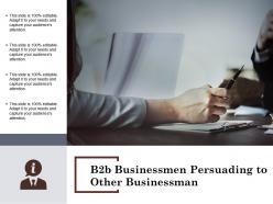 B2b businessmen persuading to other businessman