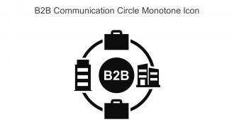 B2B Communication Circle Monotone Icon In Powerpoint Pptx Png And Editable Eps Format