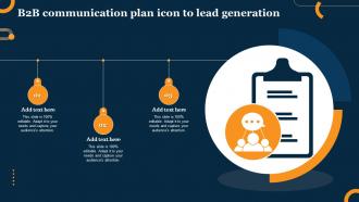 B2B Communication Plan Icon To Lead Generation