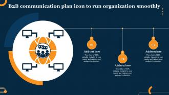 B2B Communication Plan Icon To Run Organization Smoothly