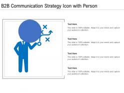 B2b communication strategy icon with person