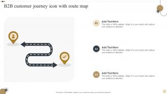 B2B Customer Journey Icon With Route Map