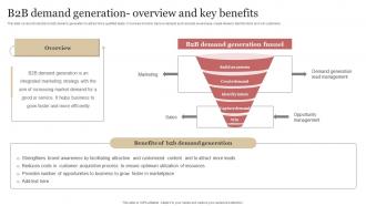 B2b Demand Generation Overview And Key Benefits B2b Demand Generation Strategy
