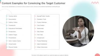 B2B Digital Marketing Strategy Content Examples For Convincing The Target Customer Ppt Slides