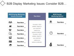 B2b display marketing issues consider b2b display marketing options cpb