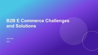 B2B E Commerce Challenges And Solutions PPT Slides AT