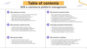 B2B E Commerce Platform Management Powerpoint Presentation Slides Best Image