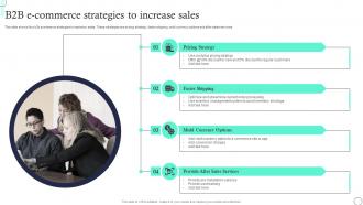 B2B E Commerce Strategies To Increase Sales