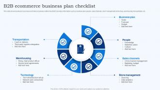 B2B Ecommerce Business Plan Checklist