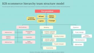 B2b Ecommerce Hierarchy Team Structure Model B2b Marketing Strategies To Attract
