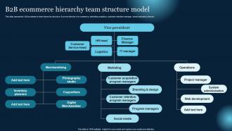 B2B Ecommerce Hierarchy Team Structure Model Effective B2B Lead