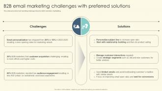 B2B Email Marketing Challenges With Preferred Solutions B2B Online Marketing Strategies