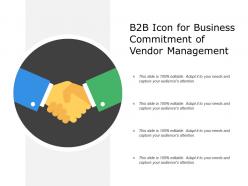 B2b icon for business commitment of vendor management
