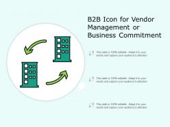 B2B Icon for Vendor Management or Business Commitment