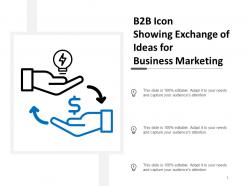 B2b icon showing exchange of ideas for business marketing